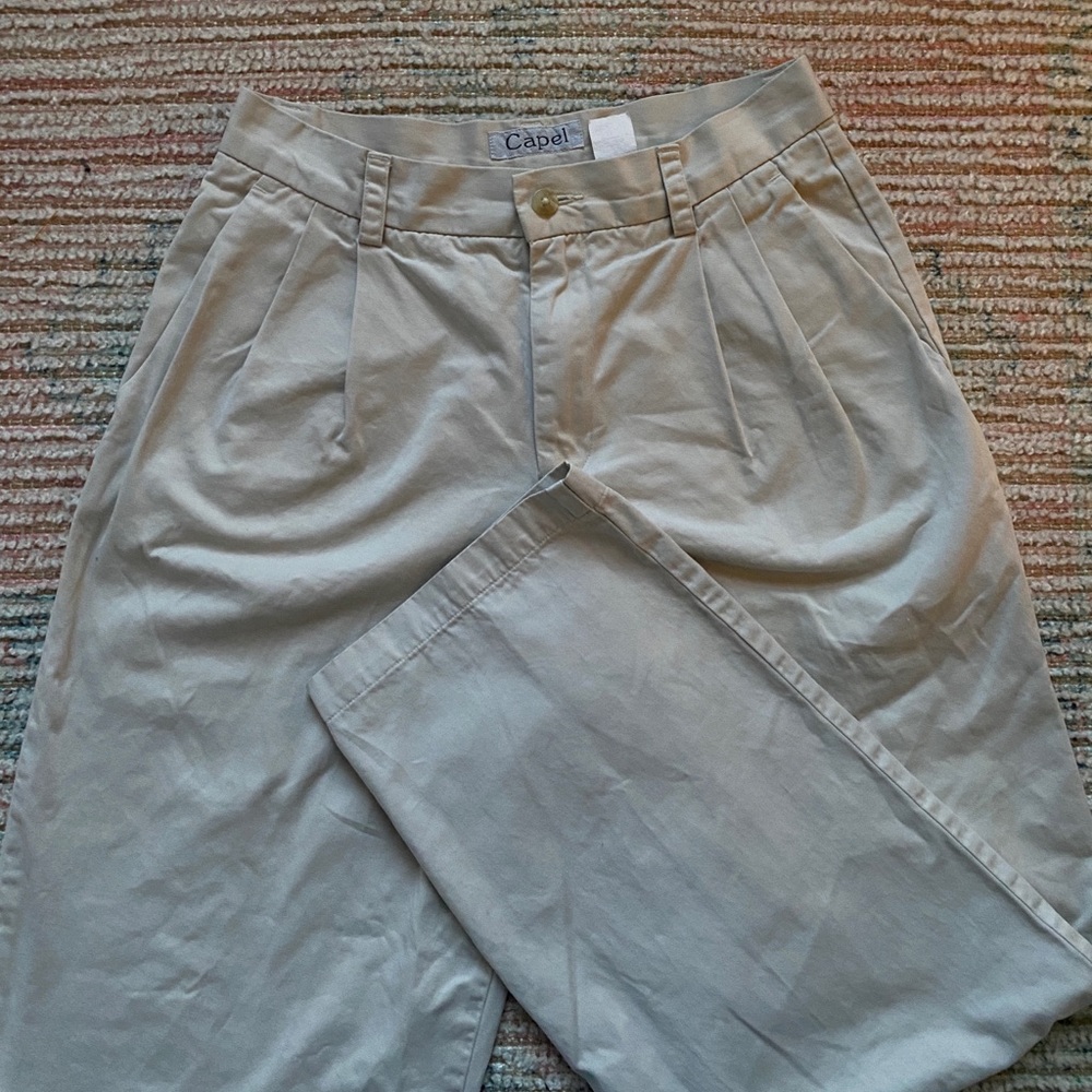 vintage tan pants/trousers